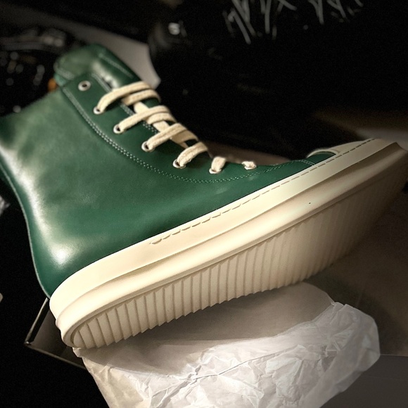 Rick Owens | Shoes | Rick Owens Green High Sneakers | Poshmark